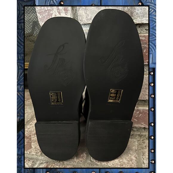 Free People Black Leather Silver Hardware Elea Hybrid Boots Size 9 NEW - Picture 6 of 8